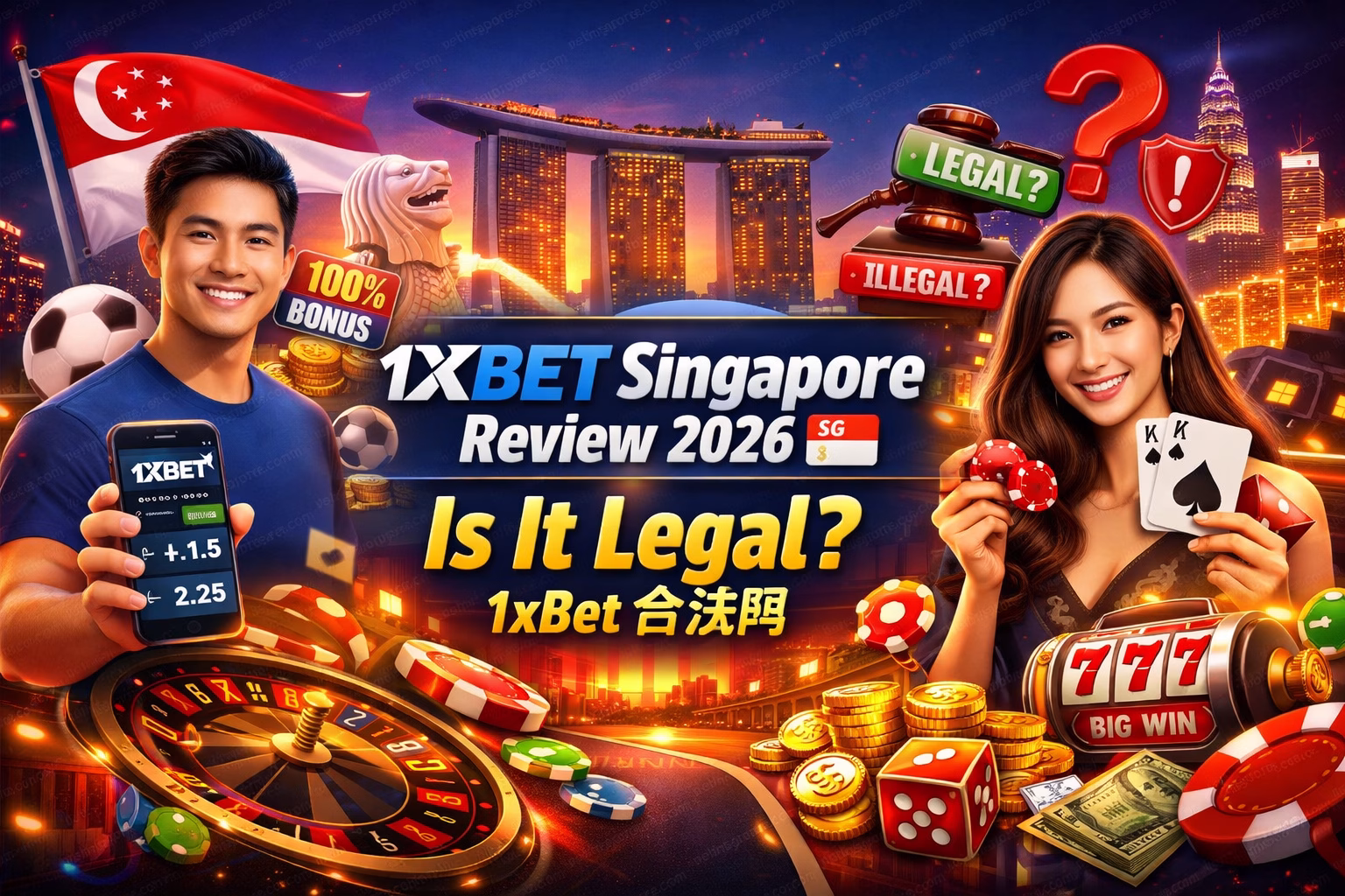 1xBet Singapore Review 2026 SG Is It Legal? 1xBet ๅๆณๅ